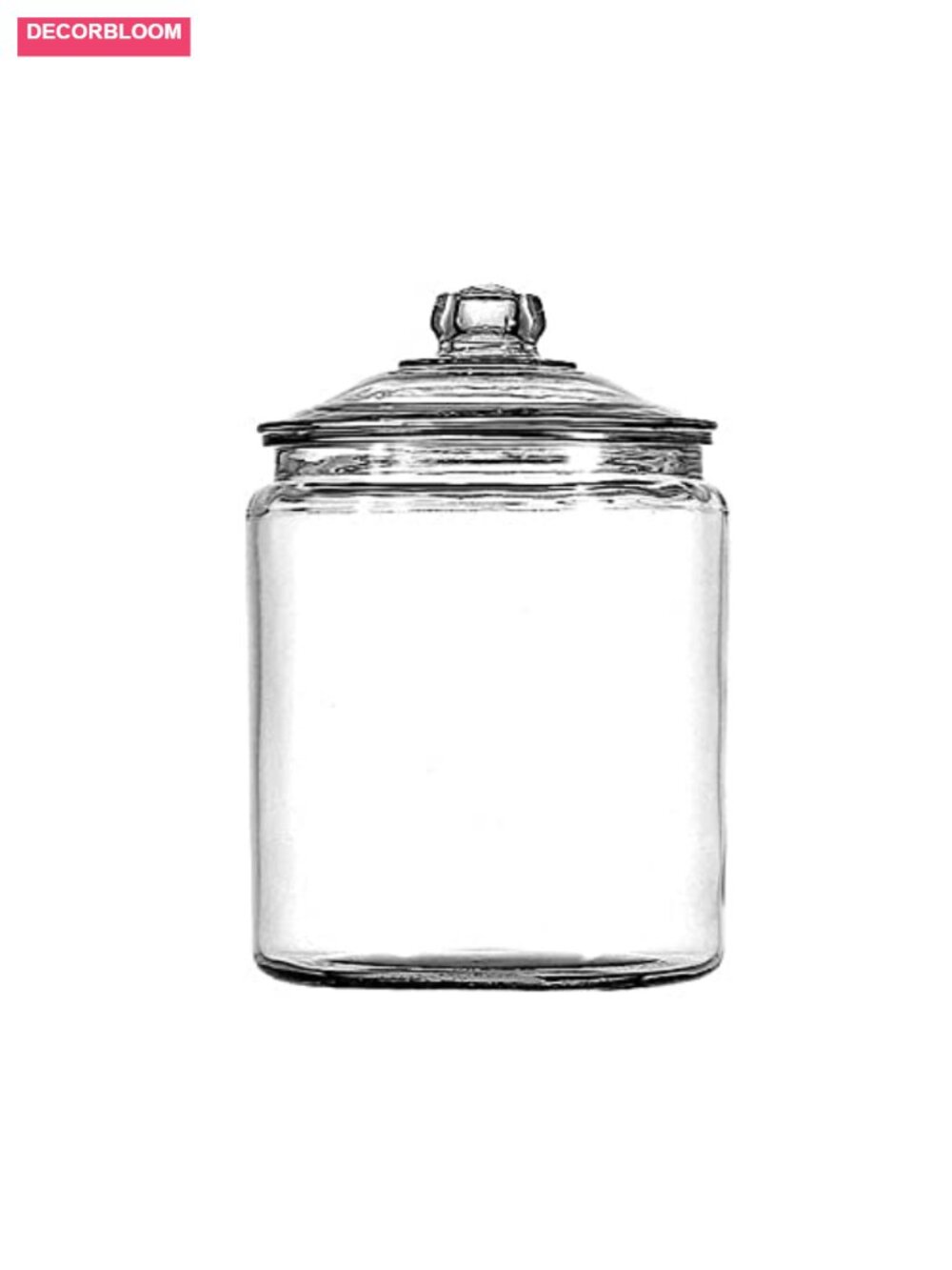 Glass 0.5 Gallon Storage Jar with Glass Lid Hand Wash Kitchen Canister